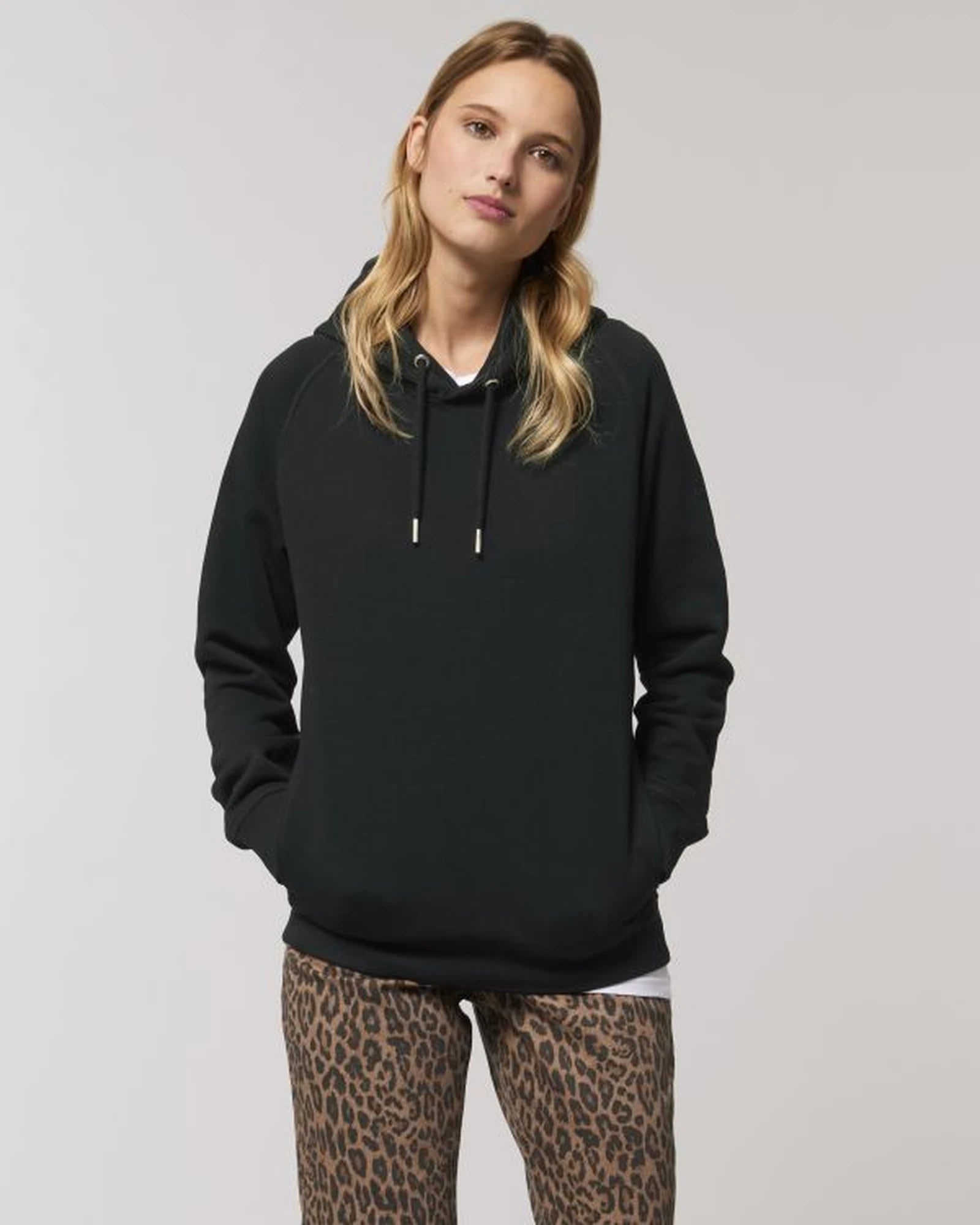 Sweat-shirt à capuche coton bio Stanley/Stella Sider à personnaliser - Black